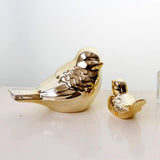 Max Ceramic Bird Shaped Ornament Statue Figurine Photo Props Home Decor Golden L