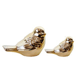 Max Ceramic Bird Shaped Ornament Statue Figurine Photo Props Home Decor Golden L