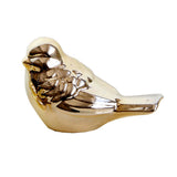 Max Ceramic Bird Shaped Ornament Statue Figurine Photo Props Home Decor Golden L