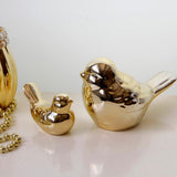 Max Ceramic Bird Shaped Ornament Statue Figurine Photo Props Home Decor Golden S