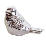 Max Ceramic Bird Shaped Ornament Statue Figurine Photo Props Home Decor Silver L