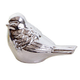 Max Ceramic Bird Shaped Ornament Statue Figurine Photo Props Home Decor Silver L