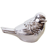 Max Ceramic Bird Shaped Ornament Statue Figurine Photo Props Home Decor Silver L