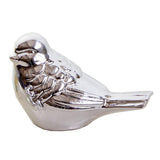 Max Ceramic Bird Shaped Ornament Statue Figurine Photo Props Home Decor Silver S
