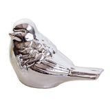 Max Ceramic Bird Shaped Ornament Statue Figurine Photo Props Home Decor Silver S