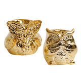 Maxbell Ceramic Candle Holder Owl Shaped Tea Light Tealight Candleholder Ornament A - Aladdin Shoppers