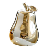 Maxbell Ceramic Pear Shaped Ornament Figurine Artificial Simulation Decor Golden - Aladdin Shoppers