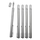 Maxbell  5pcs Stainless Steel Ball Point Pen Telescopic Art Ballpoint Pen 7 Sections