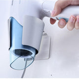 Max Hair Dryer Holder No Punching Wall Mount Adhesive Storage Organizer