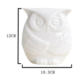 Max Ceramic Owl Statue Figurine House Warming Gift Tabletop Shelf Ornaments