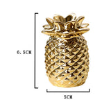 Maxbell Ceramic Golden Pineapple Figurine Ornament Artificial Fruit Showpiece S - Aladdin Shoppers