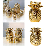 Maxbell Ceramic Golden Pineapple Figurine Ornament Artificial Fruit Showpiece S - Aladdin Shoppers