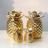 Maxbell Ceramic Golden Pineapple Figurine Ornament Artificial Fruit Showpiece S - Aladdin Shoppers