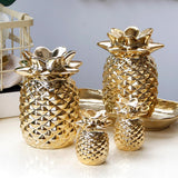 Maxbell Ceramic Golden Pineapple Figurine Ornament Artificial Fruit Showpiece L - Aladdin Shoppers