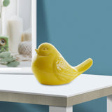 Maxbell Ceramic Bird Shaped Ornament Statue Figurine Photo Props Home Decor -Yellow - Aladdin Shoppers