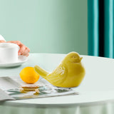 Maxbell Ceramic Bird Shaped Ornament Statue Figurine Photo Props Home Decor -Yellow - Aladdin Shoppers