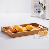 Maxbell 100% Bamboo Wood Serving Tray with Handles Breakfast/Coffee Table Tray - Aladdin Shoppers