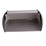 Max 1Pc Bread Storage Container Keeper Iron Bread Bin Box with Roll Top Lid,Gray