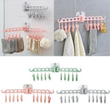 Maxbell 10 Clips Folding Drying Rack Laundry Hanger For Socks Underwear Bra Grey - Aladdin Shoppers