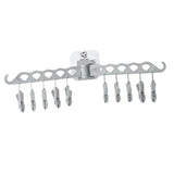 Maxbell 10 Clips Folding Drying Rack Laundry Hanger For Socks Underwear Bra Grey - Aladdin Shoppers