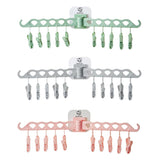 Maxbell 10 Clips Folding Drying Rack Laundry Hanger For Socks Underwear Bra Grey - Aladdin Shoppers