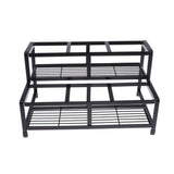 Maxbell 2 Tier Stainless Steel Storage Rack Shelf Glass Dispenser Metal Stand Base 6 Units - Aladdin Shoppers