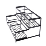 Maxbell 2 Tier Stainless Steel Storage Rack Shelf Glass Dispenser Metal Stand Base 6 Units - Aladdin Shoppers