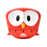 Max Owl Shape Kitchen Timer Manual Mechanical Food Cooking Timers Red