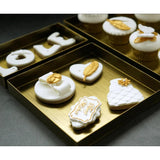 Maxbell Retro Iron Fruit Cakes Candy Serving Tray Jewels Display Organizer Plate Square - Aladdin Shoppers