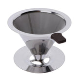 Maxbell 1 Pc Coffee Filter Stainless Steel Pour Over Cone Dripper Reusable 11.5cm B - Aladdin Shoppers