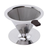 Maxbell 1 Pc Coffee Filter Stainless Steel Pour Over Cone Dripper Reusable 11.5cm B - Aladdin Shoppers