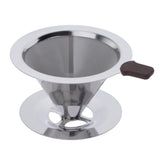 Maxbell 1 Pc Coffee Filter Stainless Steel Pour Over Cone Dripper Reusable 9.9cm B - Aladdin Shoppers