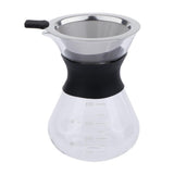 Max Coffee Maker Set Pour Over Coffee Pot + Cone Coffee Dripper Filter Net 200ml