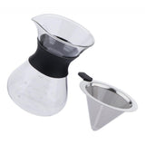 Max Coffee Maker Set Pour Over Coffee Pot + Cone Coffee Dripper Filter Net 200ml