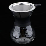Max Coffee Maker Set Pour Over Coffee Pot + Cone Coffee Dripper Filter Net 200ml