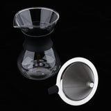 Max Coffee Maker Set Pour Over Coffee Pot + Cone Coffee Dripper Filter Net 200ml