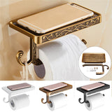 Max Retro Carving Bathroom Toilet Paper Tissue Holder Wall-mounted  White