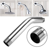 Max 15cm Stainless Steel Shower Head Extension Angled Shower Arm Extra Pipe