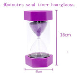 Max Plastic Hourglass Sand Timer Hourglass Sand Clock Timer 40 Minutes-Purple