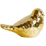 Max Golden Ceramic Birds Shaped Animal Figurines Craft Desktop Ornaments Size_L