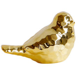 Max Golden Ceramic Birds Shaped Animal Figurines Craft Desktop Ornaments Size_L