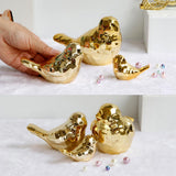 Max Cute Birds Shaped Animals Figurines Sculpture for Home Decor Gifts Golden