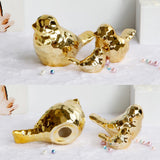 Max Cute Birds Shaped Animals Figurines Sculpture for Home Decor Gifts Golden