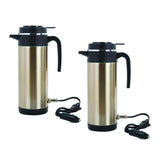 Max Portable Car Electric Kettle Outdoor Travel Water Kettle Light Golden 12V