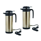 Max Portable Car Electric Kettle Outdoor Travel Water Kettle Light Golden 12V