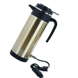 Max Portable Car Electric Kettle Outdoor Travel Water Kettle Light Golden 12V