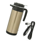 Max Portable Car Electric Kettle Outdoor Travel Water Kettle Light Golden 12V