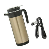 Max Portable Car Electric Kettle Outdoor Travel Water Kettle Light Golden 24V