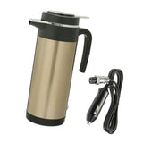 Max Portable Car Electric Kettle Outdoor Travel Water Kettle Light Golden 24V
