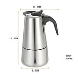 Maxbell EU Plug Espresso Moka Stove Top Stainless Steel Percolator Coffee Pot 6CUP